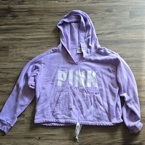 PINK Cropped Hoodie